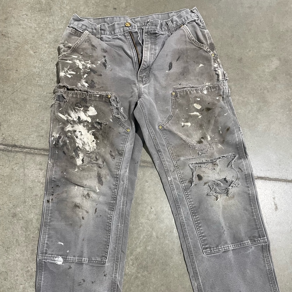 Vintage Made in the USA CARHARTT Double Knees Size 34x32